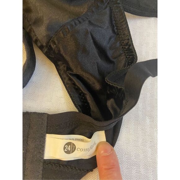 Comfort 24/7 black bra 44C rn #115313 no wire - Picture 2 of 5